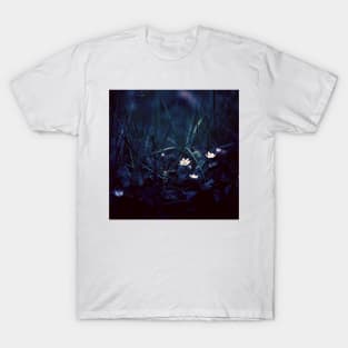 White Petal Flowers and Grass T-Shirt